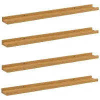 vidaXL Wandregal 4 stk. Beige 80 x 9 x 3 cm Holzwerkstoff