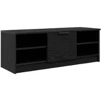 vidaXL TV-Schränk Schwarz Eichen-Optik 102 x 35 x 36,5 cm