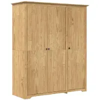 vidaXL Kleiderschrank BODO Honigbraun 146 x 53,5 x 173 cm