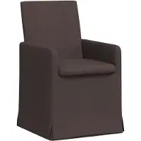 vidaXL Esszimmerstühle 2 Stk. Stoff Dunkelbraun 57 x 67 x 95 cm