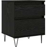 vidaXL Bettschrank Schwarz Eichen-Optik 40 x 35 x 50 cm Holzwerkstoff 8004366