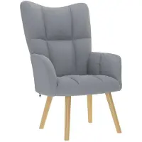 vidaXL Relaxsessel Hellgrau Stoff