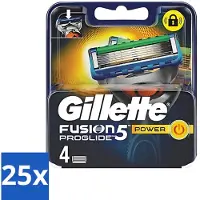 Gillette Fusion 5 ProGlide Power-Rasierer – Präzision und Komfort – 4 Ersatzklingen - Vorteilspack - 25 Stücke