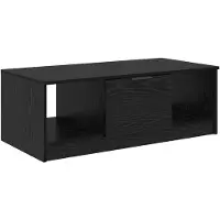 vidaXL Couchtisch Schwarz Eichen-Optik 102 x 50 x 36cm Holzwerkstoff