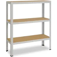 Shelfplaza OFFICE 90x110x30 cm Schwerlastregal in lichtgrau mit 3 Böden und 175 kg Traglast pro Boden