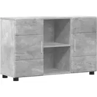 vidaXL Sideboard FLORIN 88,5 x 30,5 x 55,5 cm Beton Grau Holzwerkstoff
