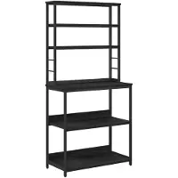 vidaXL Küchenregal Schwarz Eichen-Optik 80 x 40 x 168 cm Holzwerkstoff
