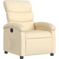 vidaXL Relaxsessel, cremefarbener Stoff