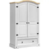 vidaXL Kleiderschrank CORONA Weiß 101 x 52 x 170 cm