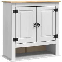 vidaXL Hängeschrank Corona Weiß 70 x 33 x 71,5 cm Massives Kiefernholz