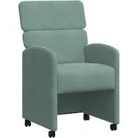 vidaXL Esszimmerstühle mit Rollen 2 stk. Samt Meergrün 58 x 65 x 98 cm