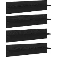 vidaXL Wandregale 4 Stk Schwarz Eichen-Optik 80 x 11,5 x 18 cm 886232