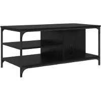 vidaXL Couchtisch Schwarz Eichen-Optik 100 x 50 x 45 cm Holzwerkstoff