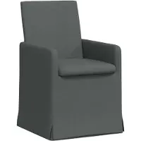 vidaXL Esszimmerstühle 2 Stk. Stoff Dunkelgrau 57 x 67 x 95 cm