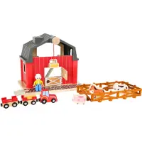 Small Foot World 10800 Bauernhof mit Zubehör, 19-teilig (1 Set)