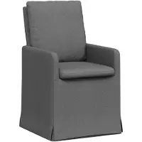 vidaXL Esszimmerstühle 2 Stk. Stoff Dunkelgrau 57 x 67 x 98 cm