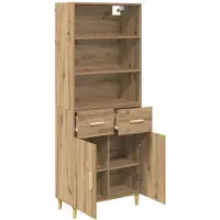 vidaXL Highboard Artisan-Eiche 69,5 x 34 x 180 cm Holzwerkstoff