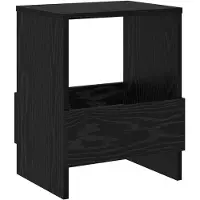 vidaXL Magazinregal Schwarz Eichen-Optik 35 x 30 x 45 cm