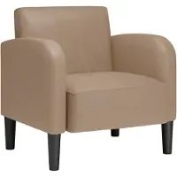 vidaXL Sessel mit Armlehnen Cappuccino-Braun 54 cm Kunstleder