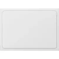 Morleos Muvell Schneidebrett Kunststoff HDPE500 | Weiß 45x30x2 cm | Schneidbrett | Gastro Profi HACCP Milch- & Backwaren Küchenbrett | 1 Seite mit Saftrinne |