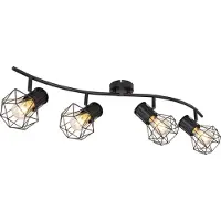 Globo Lighting Strahler Metall schwarz, 4x E27