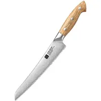 Xinzuo - Brotmesser – X02O Pin Serie - 21 cm - hergestellt aus 3-lagigem Verbundstahl