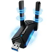 MMOBIEL WLAN Stick WiFi 7 BE6500 – Tri-Band mit USB 3.0, WPA3 & Externer Antenne