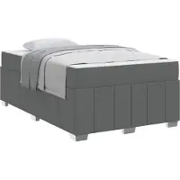 vidaXL Bettrahmen mit Matratze Dunkelgrau 120 x 200 cm Stoff