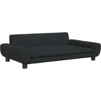 Syfax Hundebett Schwarz 100x54x33 cm Samt
