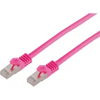 Shiverpeaks RJ45 Patchkabel m. CAT 7 Rohkabel PIMF magenta 15m
