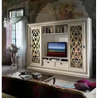 AEA Fernsehschrank Anbauwand Wohnwand TV Schrankwand Massivholz Modern Echtholz Neu