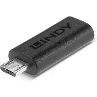 Lindy 41903, USB Type C, USB Type Micro-B, Schwarz