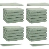 Betz 20 Stück Gästehandtücher PREMIUM 100%Baumwolle Gästetuch-Set 30x50 cm Farbe heugrün