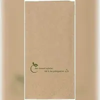 Pro DP 2000 Bio Servietten Recycling Tissue braun 33x33cm 1/8 Falz mit Bio Aufdruck