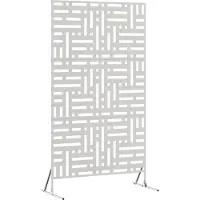 Syfax Sichtschutz Grau 100 x 50 x 180 cm Stahl