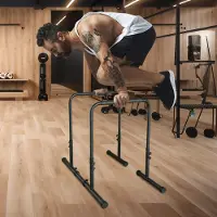 MODFU Dip-Bar-Station Kraftstationen mit maximalen Belastbarkeit von 249 kg,Sonstige Fitnessgeräte mit rutschfesten Gummiecken,schwarz