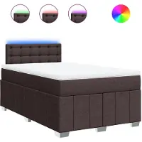 Syfax Boxspringbett mit Matratze Dunkelbraun 120x200 cm Stoff