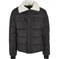 Urban Classics Winterjacke "Herren Sherpa Collar Padded Shirt Jacket" 1 Stk. tlg. ohne Kapuze
