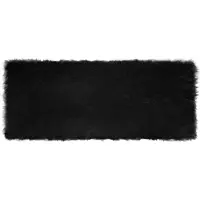 vidaXL Kunstschaffell Teppich Tafalla Schwarz 80 x 200 cm Polyester