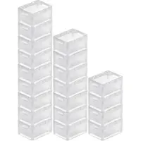 Proregal SparSet 20x Transparenter Eurobehälter LightLine mit Offenem Griff HxBxT 22 x 30 x 40 cm 24 Liter Eurobox Transportbox
