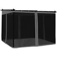 vidaXL Pavillon mit Netzwänden Anthrazit 3x3 m Stahl