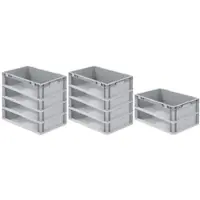 Proregal SparSet 10x Eurobox NextGen Store HxBxT 17 x 40 x 60 cm 34 Liter Seite Offen Eurobehälter Transportbox