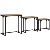 vidaXL Nesting Couchtisch 3 stk. Artisan-Eiche 50,5 x 35 x 53 cm