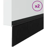 vidaXL Selbstklebende Türbürstendichtungen 2 stk. Schwarz 100 cm