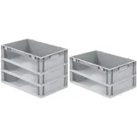 Proregal SuperSparSet 5x Eurobox NextGen Store HxBxT 17 x 40 x 60 cm 34 Liter Seite Offen Eurobehälter Transportbox