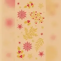 Mank Softpoint Serviette 100% recycled Tissue Alvin in Gold-Rot, 1/8 Falz, 40 x 40 cm, 60 Stück - Weihnachten