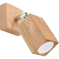 Sollux Wandleuchte KEKE Eiche 1xGU10 10W Holz 17x19x8cm