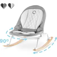 Lionelo Rosa Babywippe für Neugeborene Babyschaukel Liegeposition 0-9 kg Weiss