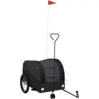 Syfax Fahrradanhänger Schwarz 45 kg Eisen