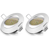 Brandson 2x LED Einbaustrahler schwenkbar Warmweiß 3000K Deckenspot / Deckenstrahler 5W - 320 Lumen